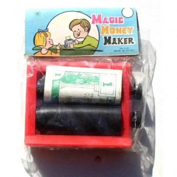 Sealed Vintage 1950s Magic Money Maker Gag Joke Gift Toy Parlor Trick NOS Korea - Picture 1 of 2